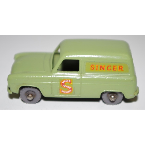 58 - Matchbox Regular Wheels 59a Ford Thames ''Singer'' Van - Stanndard Code 2 pale green, silver trim, k... 