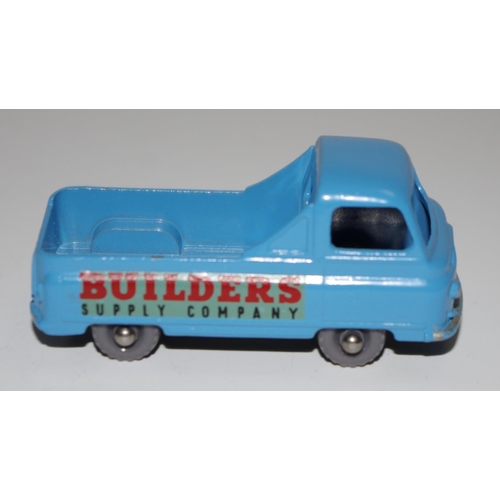 59 - Matchbox Regular Wheels 60a Morris J2 Pick-up Truck ''Builders Supply Company'' - red and black deca... 