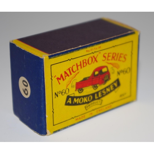 59 - Matchbox Regular Wheels 60a Morris J2 Pick-up Truck ''Builders Supply Company'' - red and black deca... 