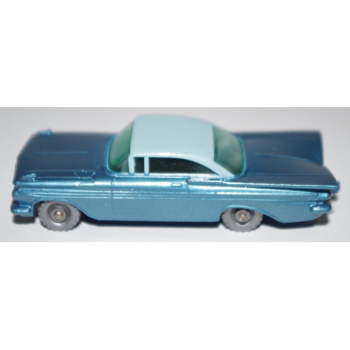 60 - Matchbox Regular Wheels 57b Chevrolet Impala - metallic blue, light blue roof, silver trim, dark blu... 