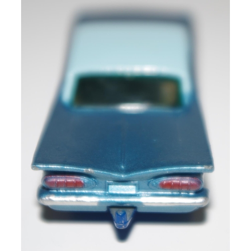 60 - Matchbox Regular Wheels 57b Chevrolet Impala - metallic blue, light blue roof, silver trim, dark blu... 