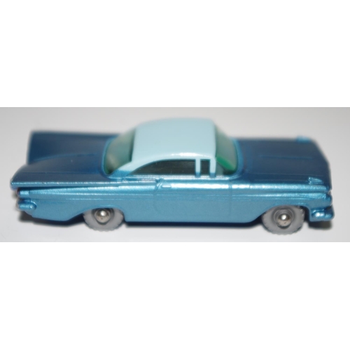 60 - Matchbox Regular Wheels 57b Chevrolet Impala - metallic blue, light blue roof, silver trim, dark blu... 