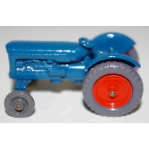 62 - Matchbox Regular Wheels 72a Fordson Major Tractor - Stannard Code 1, blue body, silver trim, orange ... 