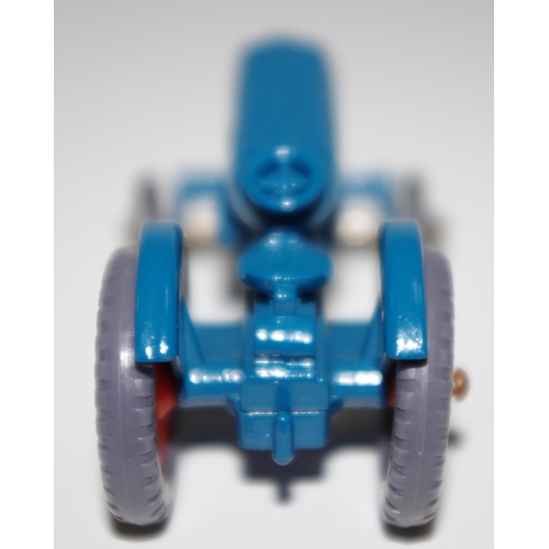 62 - Matchbox Regular Wheels 72a Fordson Major Tractor - Stannard Code 1, blue body, silver trim, orange ... 