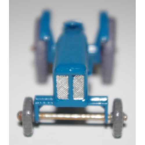 62 - Matchbox Regular Wheels 72a Fordson Major Tractor - Stannard Code 1, blue body, silver trim, orange ... 