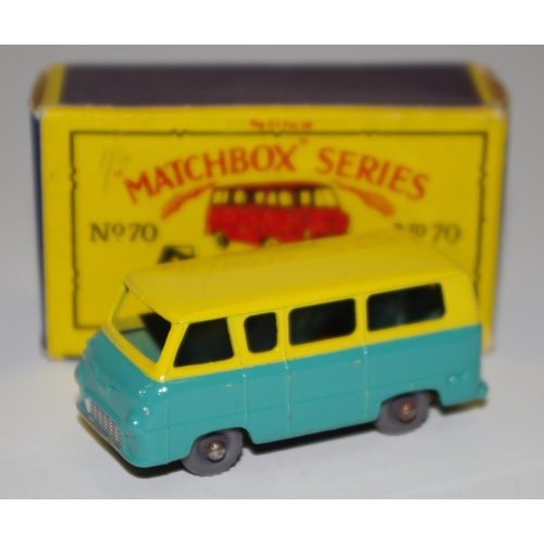 64 - Matchbox Regular Wheels 70a Ford Thames Estate Car - Stannard Code 1 two-tone turquoise, yellow, sil... 