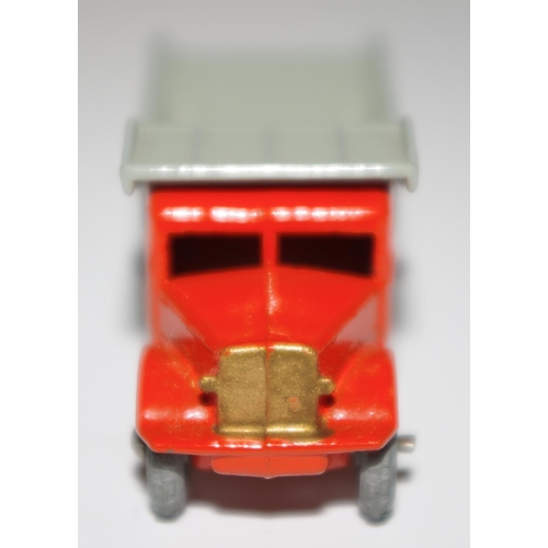 9 - Matchbox Regular Wheels 6a Quarry Truck - orange cab and chassis, gold trim, grey tipper, metal whee... 