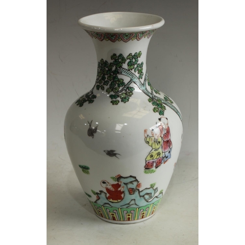 164 - A Chinese vase, decorating with children playing