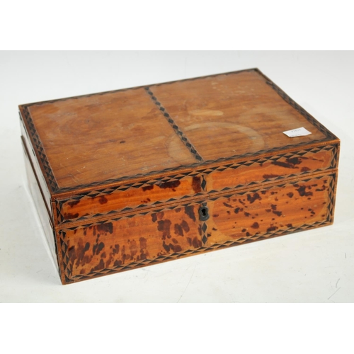 186 - Three early 19th century tortoiseshell workboxes (a/f)