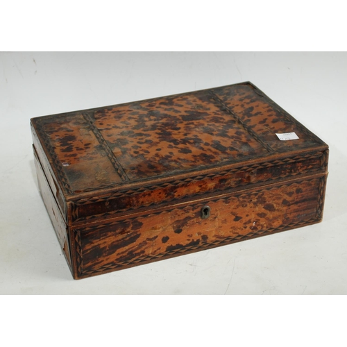 186 - Three early 19th century tortoiseshell workboxes (a/f)