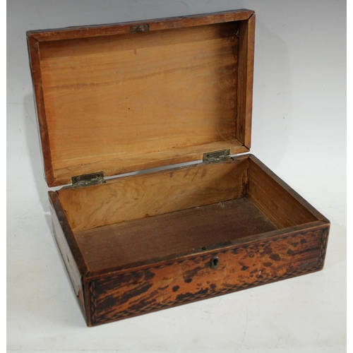 186 - Three early 19th century tortoiseshell workboxes (a/f)