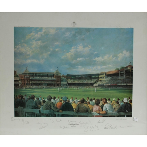 198 - After Alan Fearney, Lords Cricket Ground, The 1980 Centenary Test Team, limited edition 230/850 prin... 