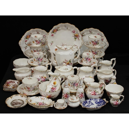 226 - Royal Crown Derby Posies part tea and coffee service comprising coffee pot, bachelor's teapot, cups,... 