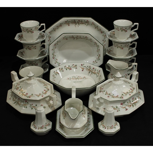 227 - A Johnson Brothers Eternal Beau tea and part dinner service, pair of vegetable dishes and covers, sa... 