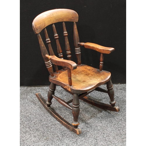 233 - A Country House child's rocking chair, 75cm high