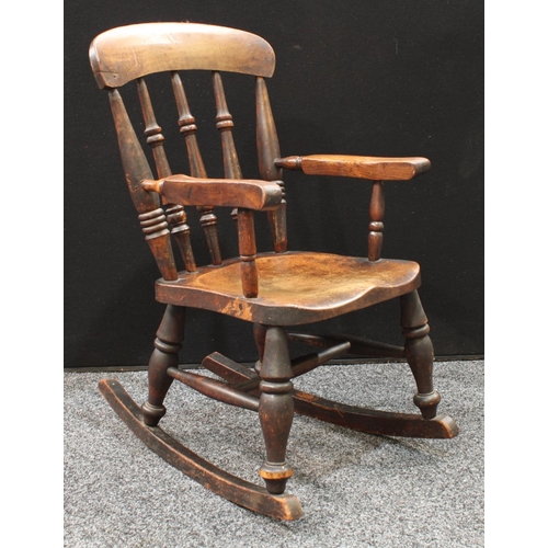 233 - A Country House child's rocking chair, 75cm high