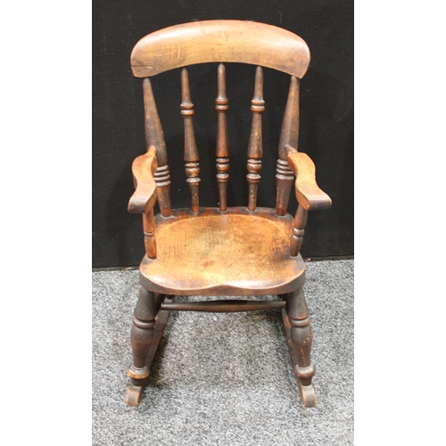 233 - A Country House child's rocking chair, 75cm high