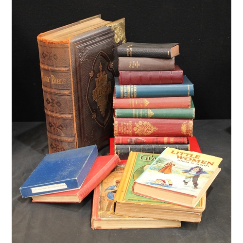 242 - Books - a Victorian family bible; Children's Prize bound volumes, 1871-1872; another, Children's Com... 