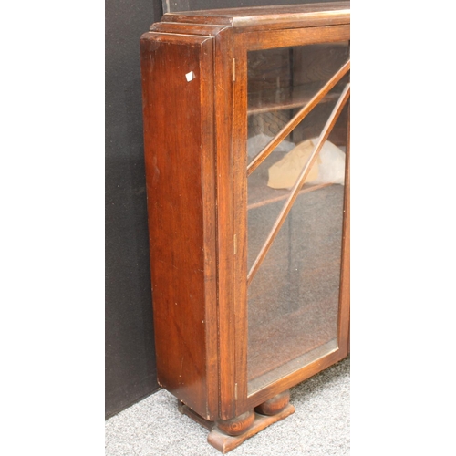 253 - An Art Deco oak display cabinet, c.1940