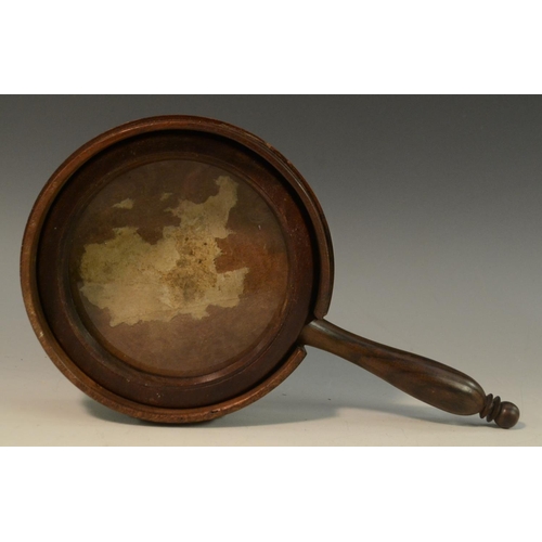 3027 - Please note the glass is chipped.   A 19th century mahogany and rosewood portable gallery glass, the... 