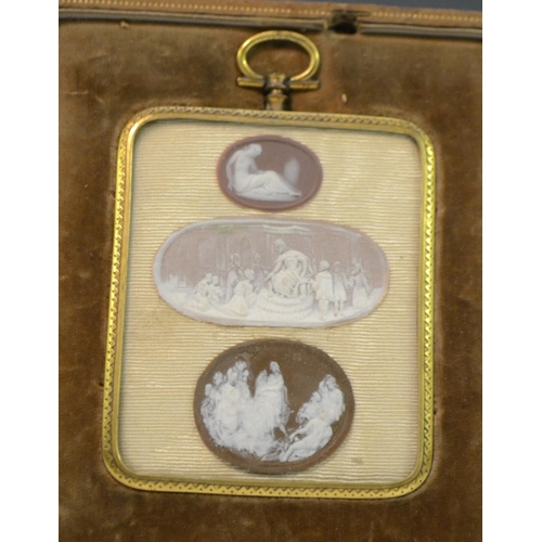 3098 - A group of Neo-Classical wax cameo impressions, in the Grand Tour taste, the largest 2.5cm x 5cm, th... 