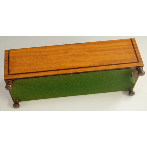 3144 - A Sheraton Revival crossbanded satinwood rectangular box and cover, outlined throughout with boxwood... 