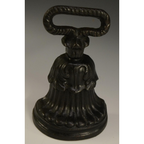 3151 - A Victorian cast iron door stop, by Archibald Kenrick & Sons of West Bromwich, half fluted and acant... 