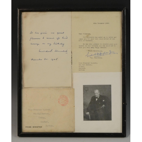 4150 - Sir Winston Leonard Spencer Churchill (1874 - 1965), a handwritten letter, It has given me great ple... 