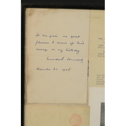 4150 - Sir Winston Leonard Spencer Churchill (1874 - 1965), a handwritten letter, It has given me great ple... 