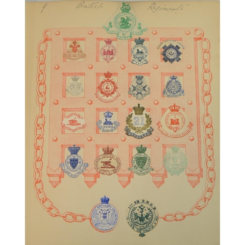 4152 - The Lincoln Crest & Monogram Album, the scraps compiled by J.M. Walker, Evesham Vicarage, Worcester,... 