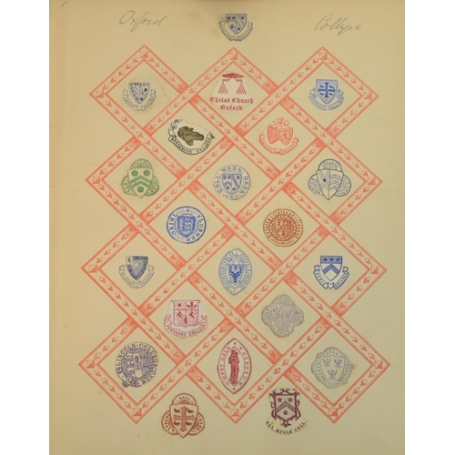 4152 - The Lincoln Crest & Monogram Album, the scraps compiled by J.M. Walker, Evesham Vicarage, Worcester,... 