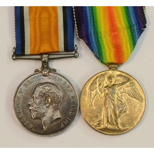 3875 - Medals, World War I, a pair, British War and Victory, named to 206115 Gnr M S Hatfield, Royal Artill... 