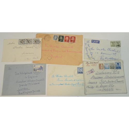 4154 - World War II Era Political Figures - a collection of ephemera, envelopes and airmail addressed to Wi... 