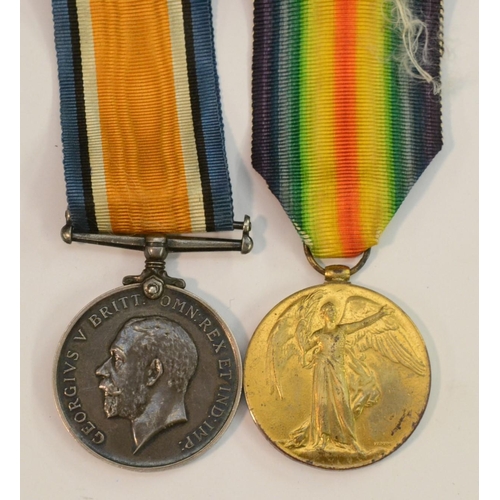 3881 - Medals, World War I, a pair, British War and Victory, named to S4-173650 Cpl.C R Rugg, Army Service ... 