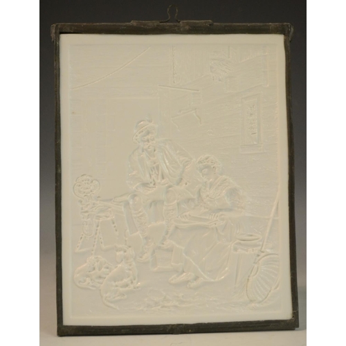 3109 - A KPM lithophane, no.1347, 17.5cm x 15cm, tin frame