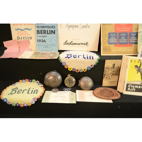 4149 - Nazi Germany/Third Reich - 1936 Berlin Olympics, an archive-collection of 50 souvenir pieces and eph... 