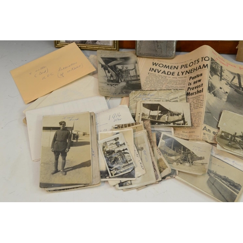 4160 - Militaria, Local, Rolls-Royce and Royal Flying Corps Interest, photographs and papers of Sergeant Me... 