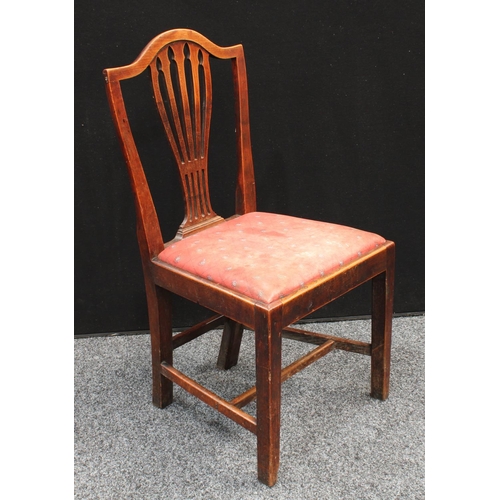 267 - A set of four oak Hepplewhite design dining chairs (4)