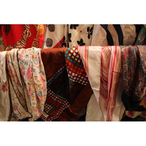 495 - Ladies Accessories - vintage scarves, including Atelier Versace, Pierre Balmain, Liberty, Jacqmar, J... 