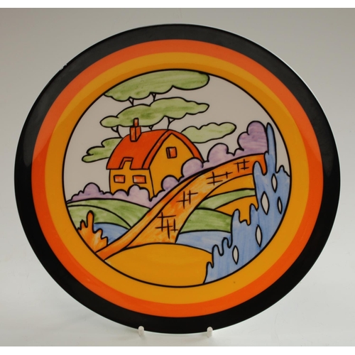 5030 - A set of Wedgwood Clarice Cliff Bizarre plates, Red Roofs, etc, 20cm (4)