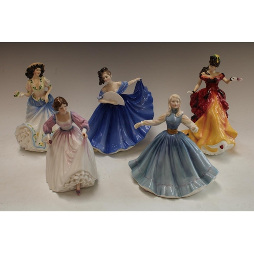 5065 - A Royal Doulton figure, Belle Figure of the Year 1996, HN3703; others, Elaine HN2791; Ashley HN3420;... 