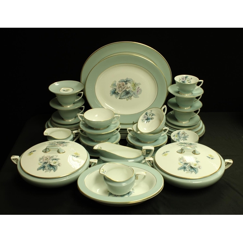 5139 - A Royal Worcester Woodland pattern part dinner and tea service comprising dinner plates, dessert pla... 