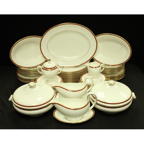 5140 - A Wedgwood Colorado pattern dinner service, comprising a pair of vegetable dishes and covers, a pair... 