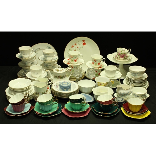 5162 - Ceramics - a Royal Osborne tea service for six; other part tea services including Royal Stuart Harle... 