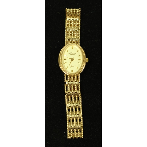 9ct gold ladies rotary watch second hand hot sale