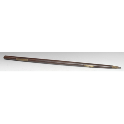 1187 - A Sergeant Major's mahogany and brass pace stick, 91cm long