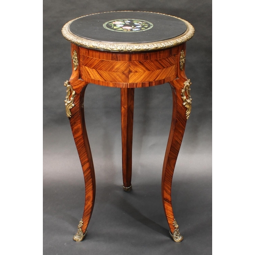 1367 - A 19th century Italian Grand Tour micro mosaic and gilt metal mounted centre table, the top inlaid w... 