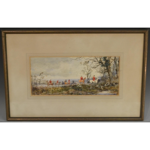 403 - Arthur Willett (1857-1918) Going into Cover signed, titled and inscribed label to verso, watercolour... 