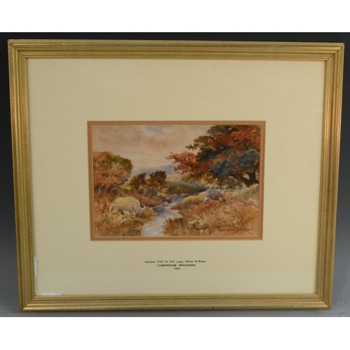 407 - Cunningham Bridgeman (late 19th century) Autumn Tints, Ledr Valley, North Wales signed, titled and d... 