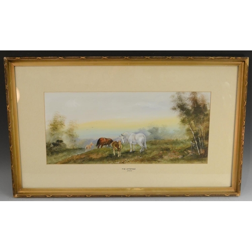 409 - Davis (20th century) The Offspring pastel and gouache, 23.5cm x 52.5cm